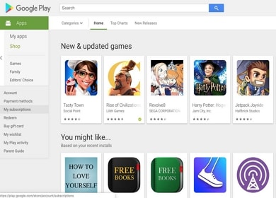 Установите Google Play Store